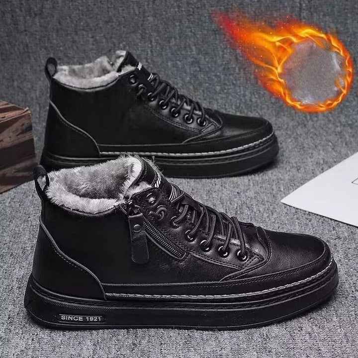 Men's Winter Warm Cotton Shoes – 2024 New Classic Fashion Retro Plush Anti - Slip Snow Boots, Outdoor Sports Casual Shoes by Luxe Ahmar – Available at LUXE AHMAR