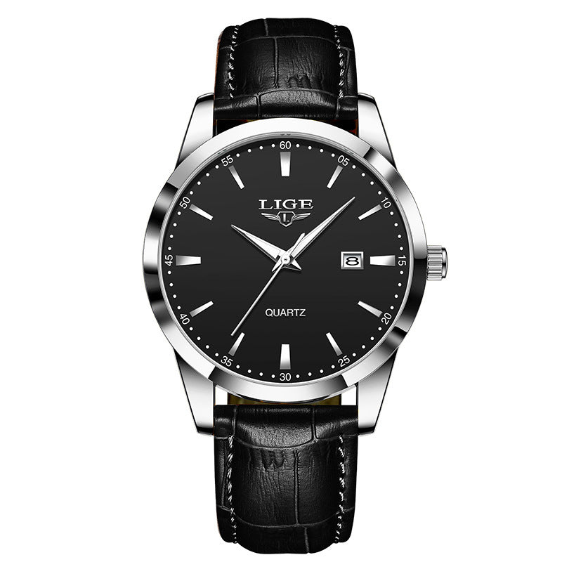 New Men's Quartz Watch Single Calendar Three Needle Leather Belt Waterproof by LUXE AHMAR – Available at LUXE AHMAR