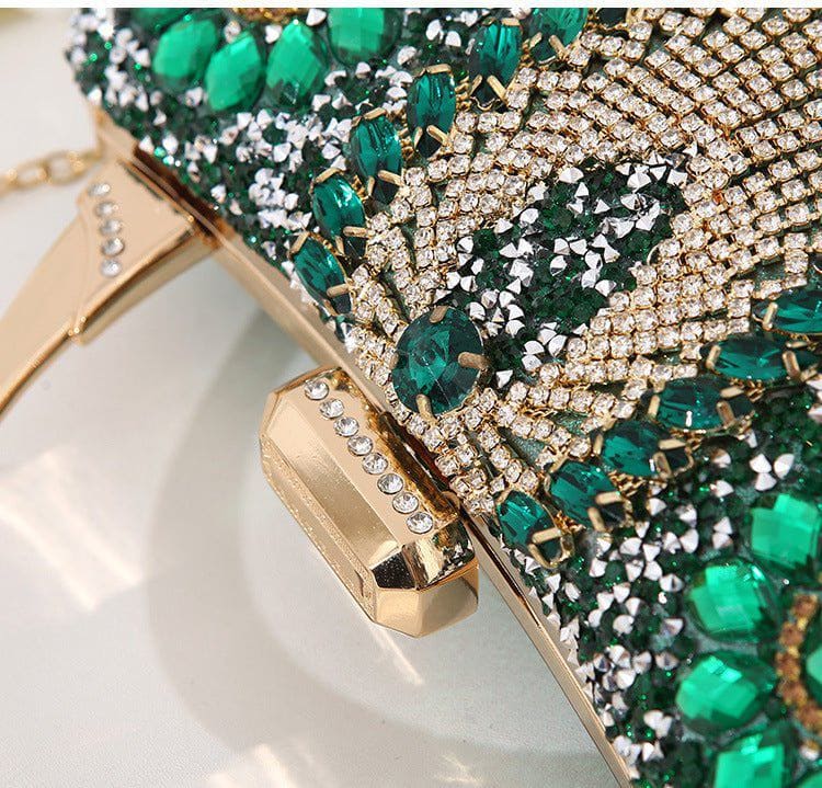 New Metal Handheld Handmade Diamond Inlaid Dinner Bag by LUXE AHMAR – Available at LUXE AHMAR