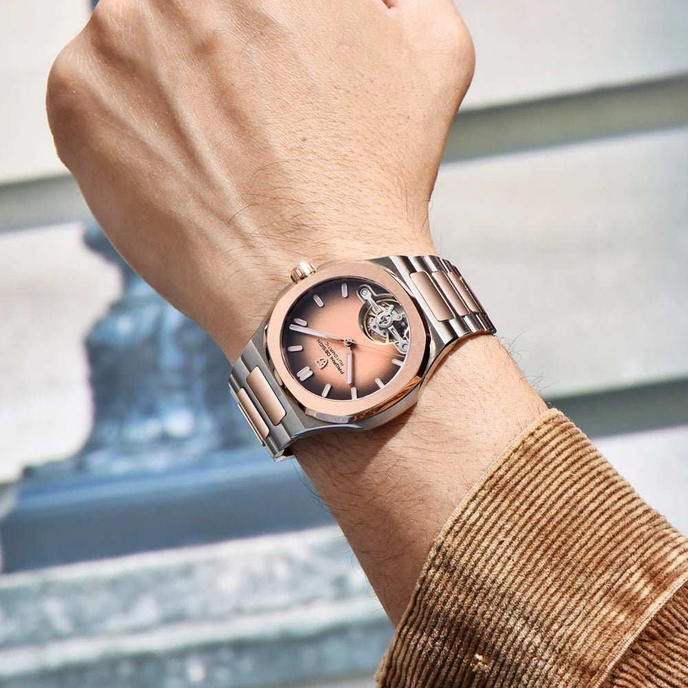 PAGANI DESIGN 2025 Rose Gold Men's Tourbillon Watch – Luxury Mechanical Automatic Timepiece with Sapphire Crystal by Luxe Ahmar – Available at LUXE AHMAR