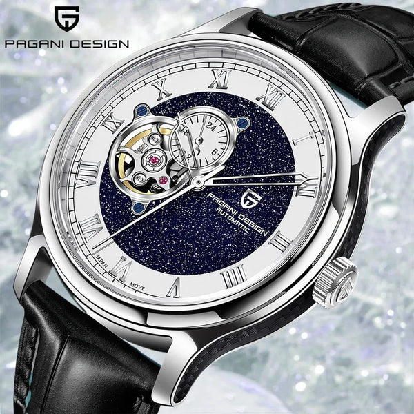 PAGANI DESIGN PD - YS015 Men's Automatic Skeleton Watch – Waterproof Mechanical Timepiece with Sapphire Crystal & Multi - Time Zone Display by Luxe Ahmar – Available at LUXE AHMAR