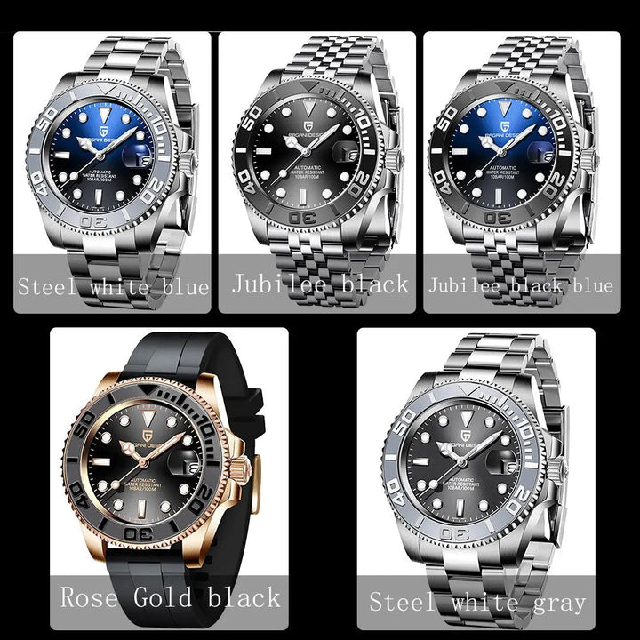 PAGANI DESIGN V3 New Luxury Men's Mechanical Watch – 120 Clicks, 40MM AR Coated Sapphire Glass, Automatic Movement by Luxe Ahmar – Available at LUXE AHMAR