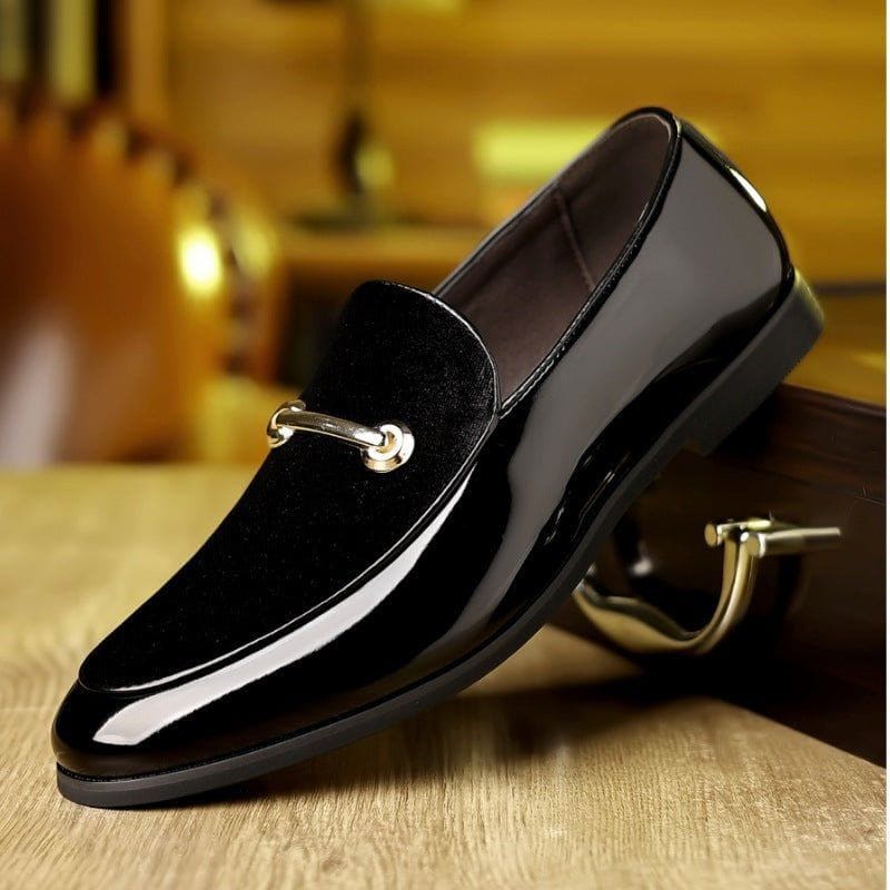 Plus Size Men’s Formal Business Leather Shoes – Pointed Toe British Style Casual Dress Shoes with Decorative Details by LUXE AHMAR – Available at LUXE AHMAR