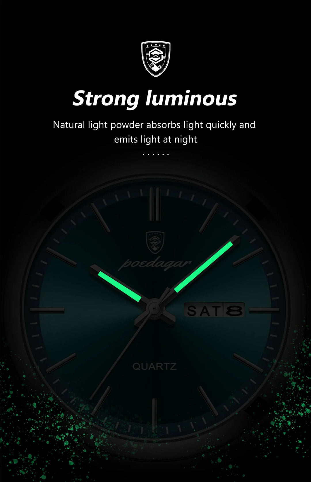 POEDAGAR Luxury Quartz Man Wristwatch Sport Men Watches Waterproof Luminous Date Week Stainless Steel Men's Watch Male Reloj+box by Luxe Ahmar – Available at LUXE AHMAR