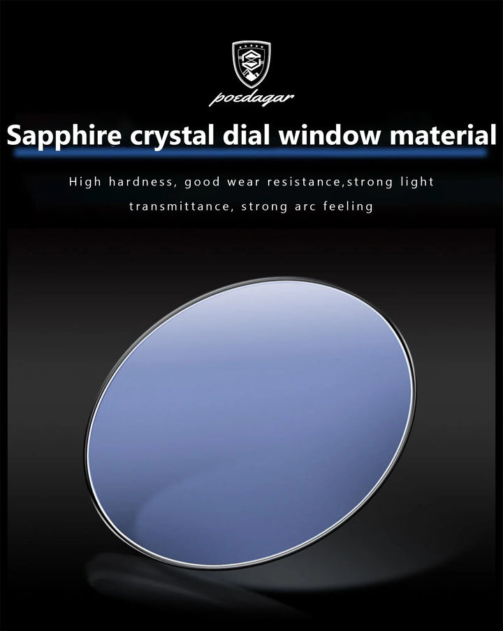 POEDAGAR Men's Luxury Sports Quartz Watch - Waterproof Chronograph with Luminous Hands & Leather Strap by Luxe Ahmar – Available at LUXE AHMAR