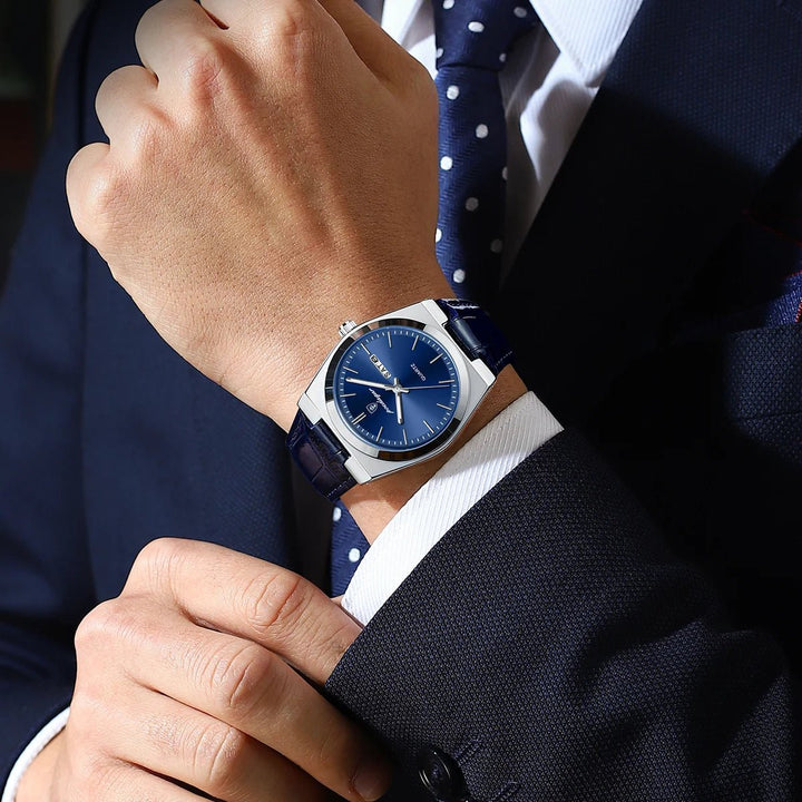 POEDAGAR Men's Luxury Waterproof Quartz Watch – Luminous, Leather Strap by Luxe Ahmar – Available at LUXE AHMAR