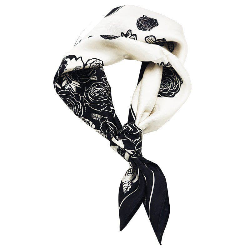 Premium Printed Silk Square Scarf – 50x50cm Elegant Fashion Accessory by LUXE AHMAR – Available at LUXE AHMAR