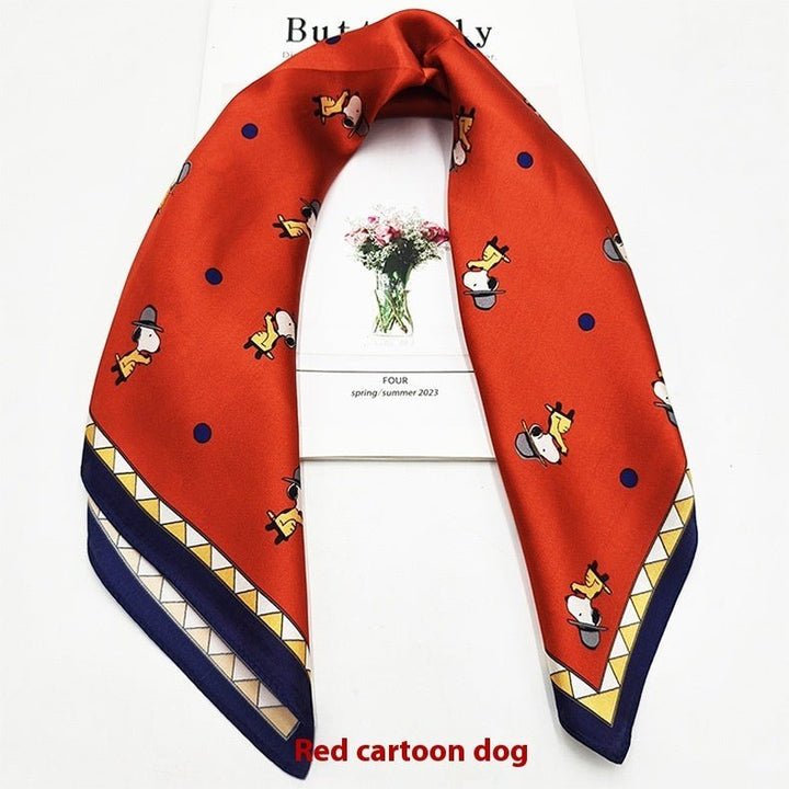 Premium Printed Silk Square Scarf – 50x50cm Elegant Fashion Accessory by LUXE AHMAR – Available at LUXE AHMAR