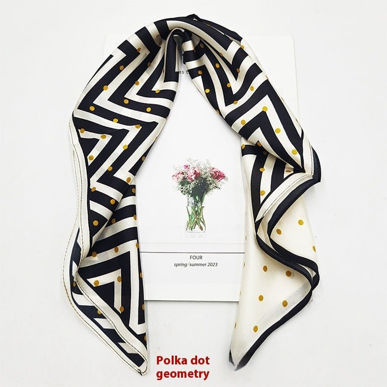 Premium Printed Silk Square Scarf – 50x50cm Elegant Fashion Accessory by LUXE AHMAR – Available at LUXE AHMAR