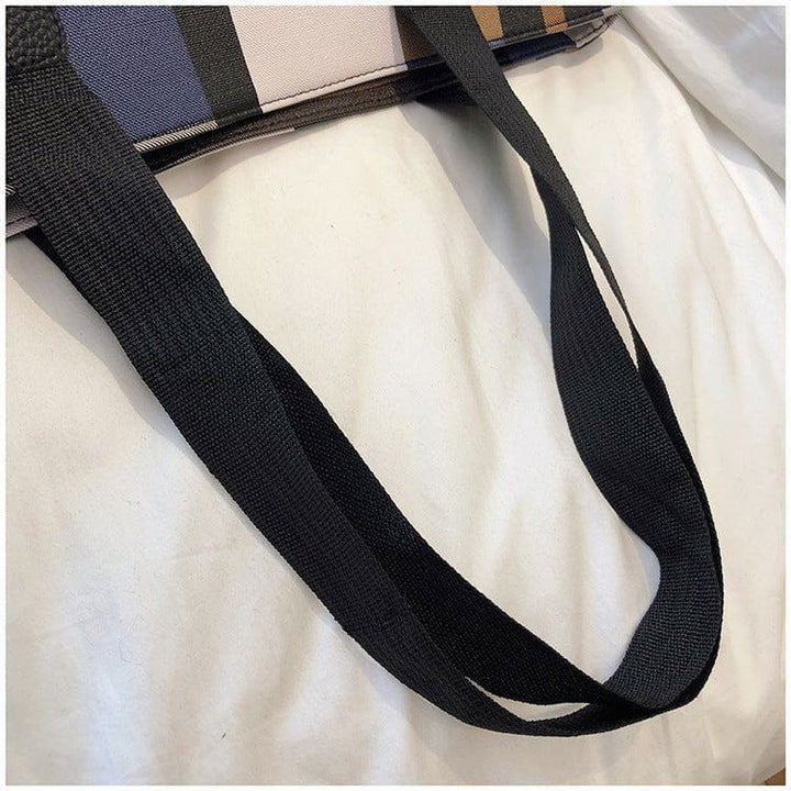 PU Shoulder Fashion Plaid Large Capacity Shopping Bag by LUXE AHMAR – Available at LUXE AHMAR