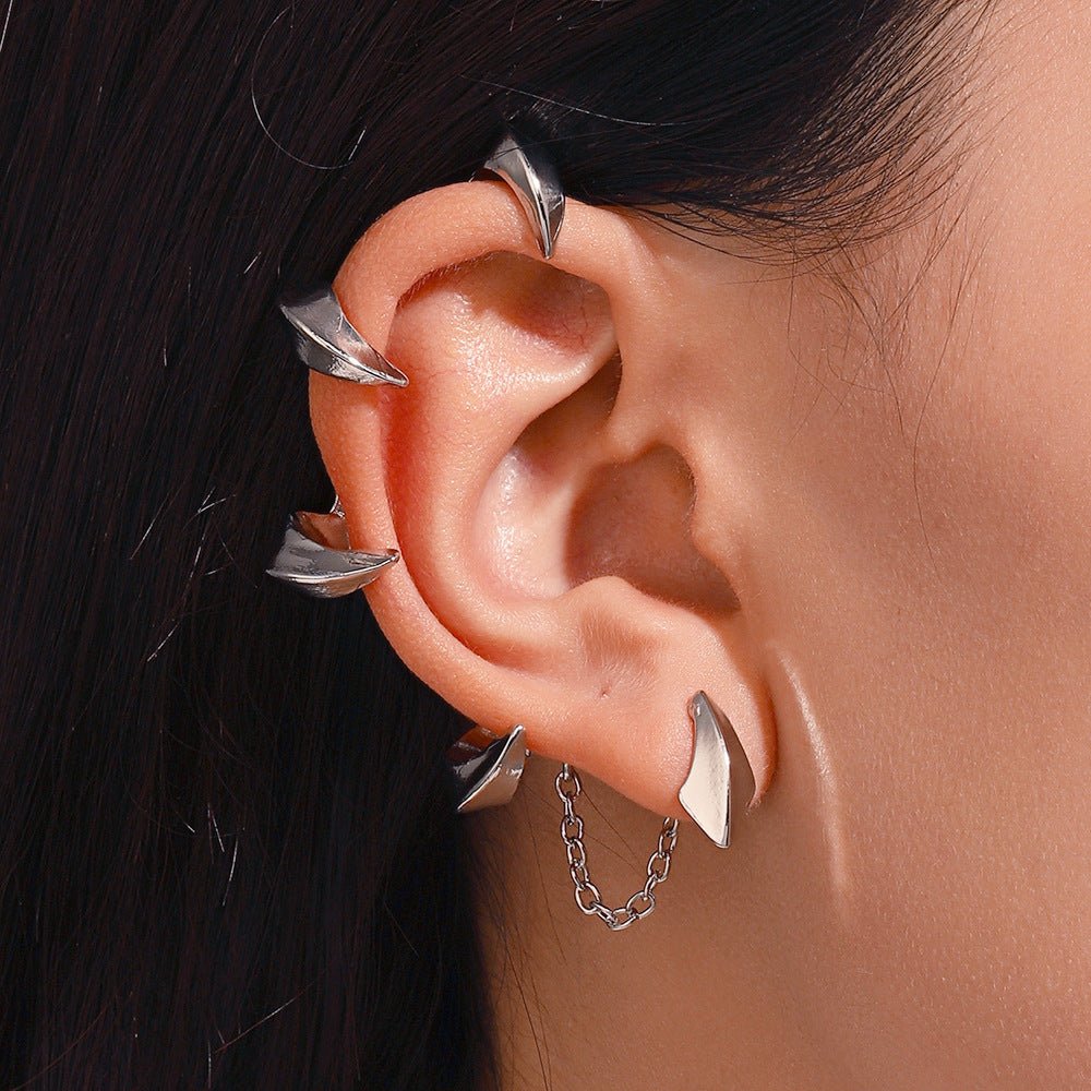 Punk Devil - clawed Earrings Ins Gothic Style Alloy Ear Clip And Ear Hook Jewelry by LUXE AHMAR – Available at LUXE AHMAR