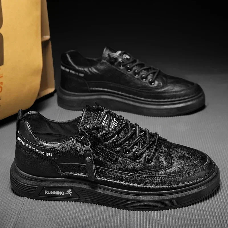 Qaawal Unisex White Sneakers – Summer Lace - Up Casual Shoes with Thick Sole, Anti - Slip Outdoor Walking & Sports Flats by Luxe Ahmar – Available at LUXE AHMAR