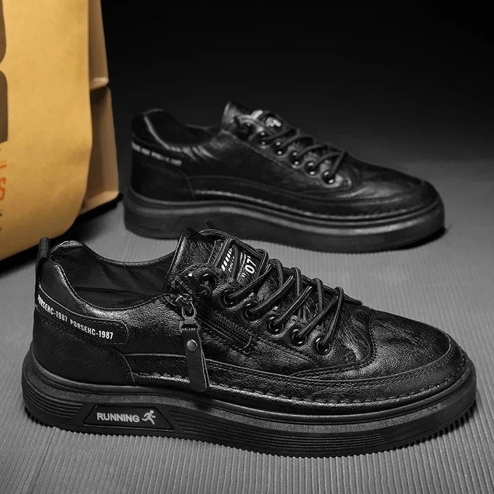 Qaawal Unisex White Sneakers – Summer Lace - Up Casual Shoes with Thick Sole, Anti - Slip Outdoor Walking & Sports Flats by Luxe Ahmar – Available at LUXE AHMAR