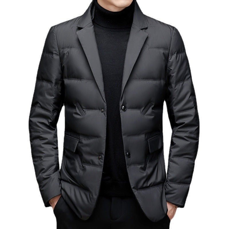 Remove Scarf Collar Suit Collar Down Jacket by LUXE AHMAR – Available at LUXE AHMAR