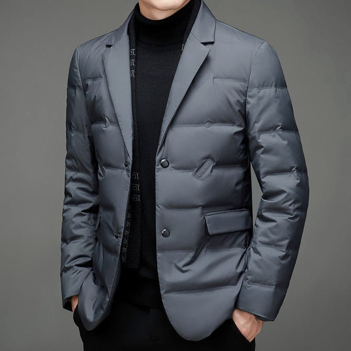 Remove Scarf Collar Suit Collar Down Jacket by LUXE AHMAR – Available at LUXE AHMAR