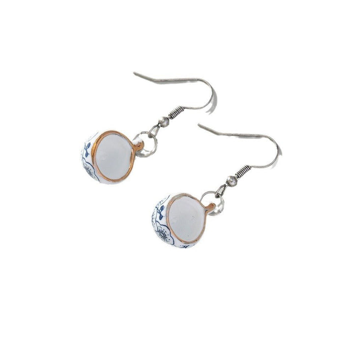 Retro Chinese Style Ceramic Blue And White Porcelain Tea Cup Ear Hook by LUXE AHMAR – Available at LUXE AHMAR