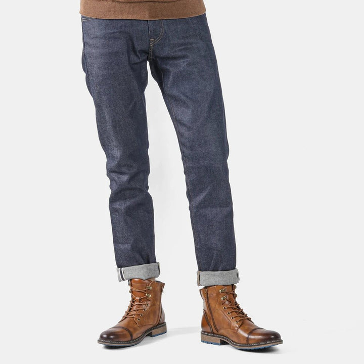 Retro Men’s Leather Boots – Fashionable 2023 Spring Comfort Boots, Sizes 7 - 13 by Luxe Ahmar – Available at LUXE AHMAR