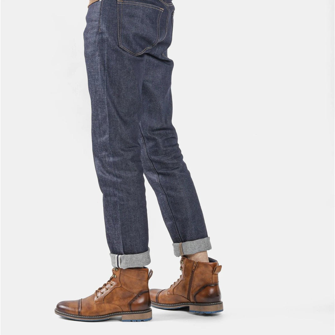 Retro Men’s Leather Boots – Fashionable 2023 Spring Comfort Boots, Sizes 7 - 13 by Luxe Ahmar – Available at LUXE AHMAR