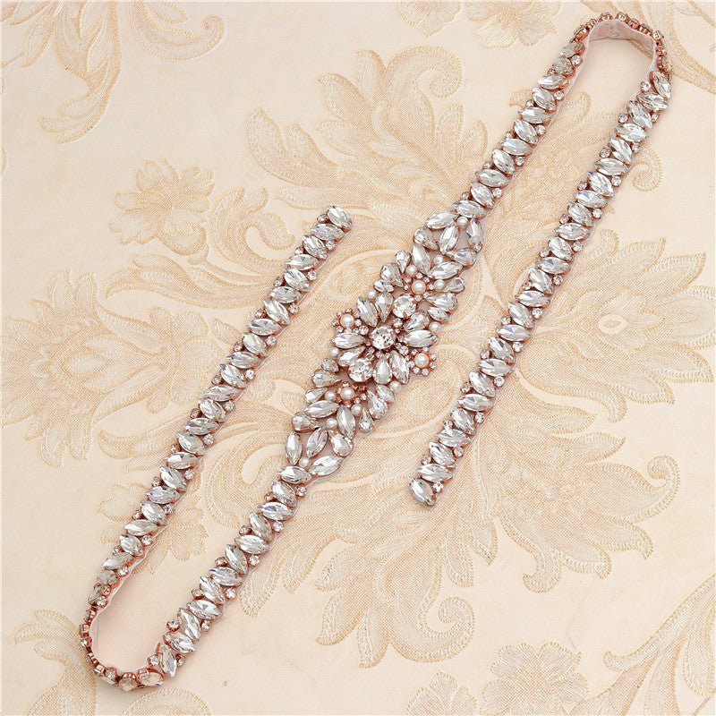 Rhinestone Applique Wedding Dress Waist Jewelry by LUXE AHMAR – Available at LUXE AHMAR