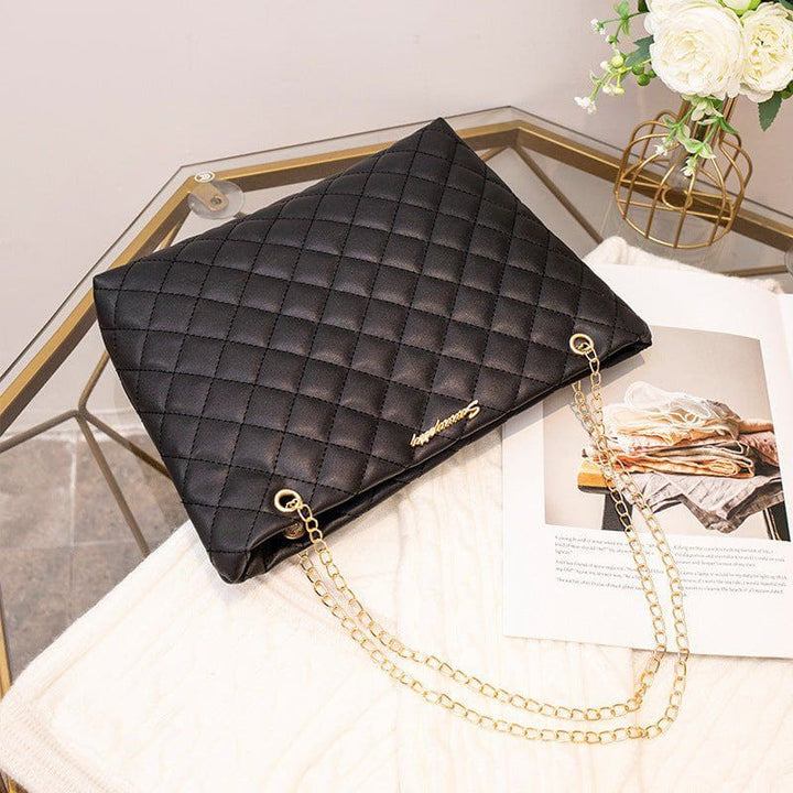 Rhombus Chain Large Capacity Women's PU Leather Messenger Bag by LUXE AHMAR – Available at LUXE AHMAR