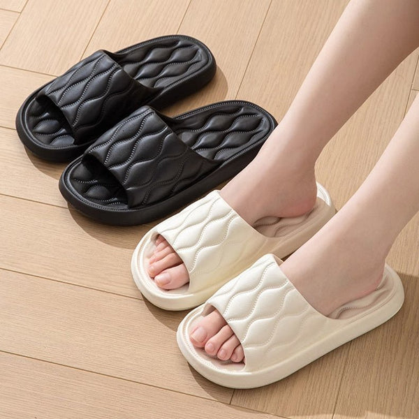 Ripple Style House Slippers EVA Soft Bathroom Slippers Women Men Shoes Home by LUXE AHMAR – Available at LUXE AHMAR