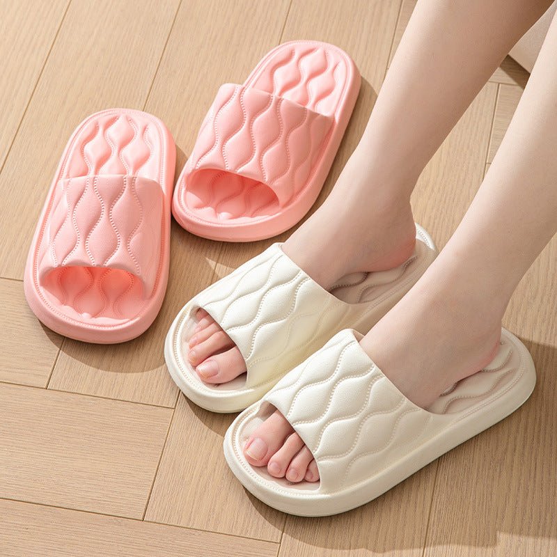 Ripple Style House Slippers EVA Soft Bathroom Slippers Women Men Shoes Home by LUXE AHMAR – Available at LUXE AHMAR