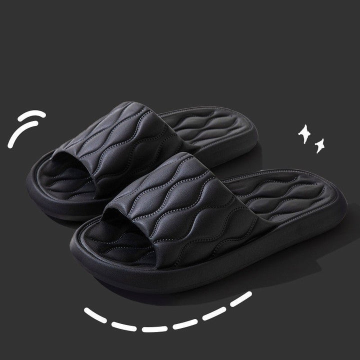 Ripple Style House Slippers EVA Soft Bathroom Slippers Women Men Shoes Home by LUXE AHMAR – Available at LUXE AHMAR