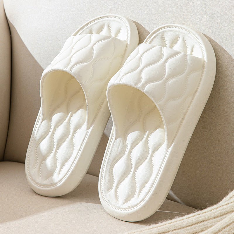 Ripple Style House Slippers EVA Soft Bathroom Slippers Women Men Shoes Home by LUXE AHMAR – Available at LUXE AHMAR