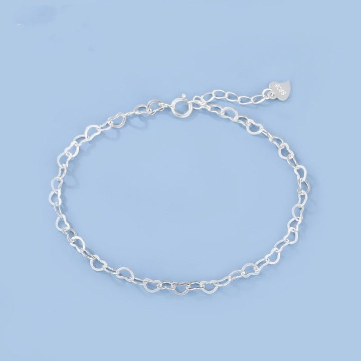S925 Silver Heart Bracelet Simple Temperament Heart - shaped by LUXE AHMAR – Available at LUXE AHMAR