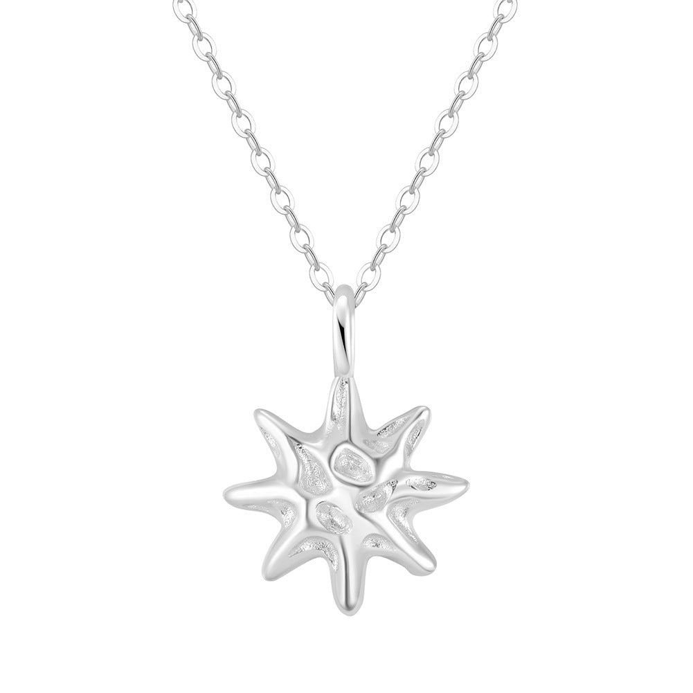 S925 Sterling Silver Hammered Star Pendant Necklace 14K Gold Plated Chain by LUXE AHMAR – Available at LUXE AHMAR