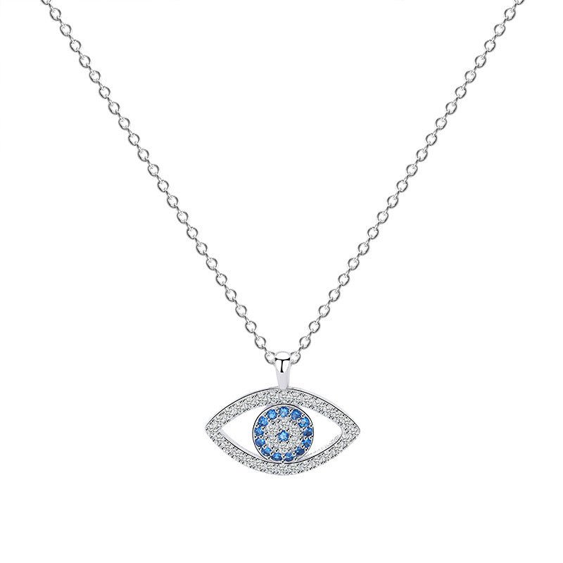s925 Sterling Silver Jewelry European and American Atmospheric Demon Eye Necklace Eye Pendant by LUXE AHMAR – Available at LUXE AHMAR