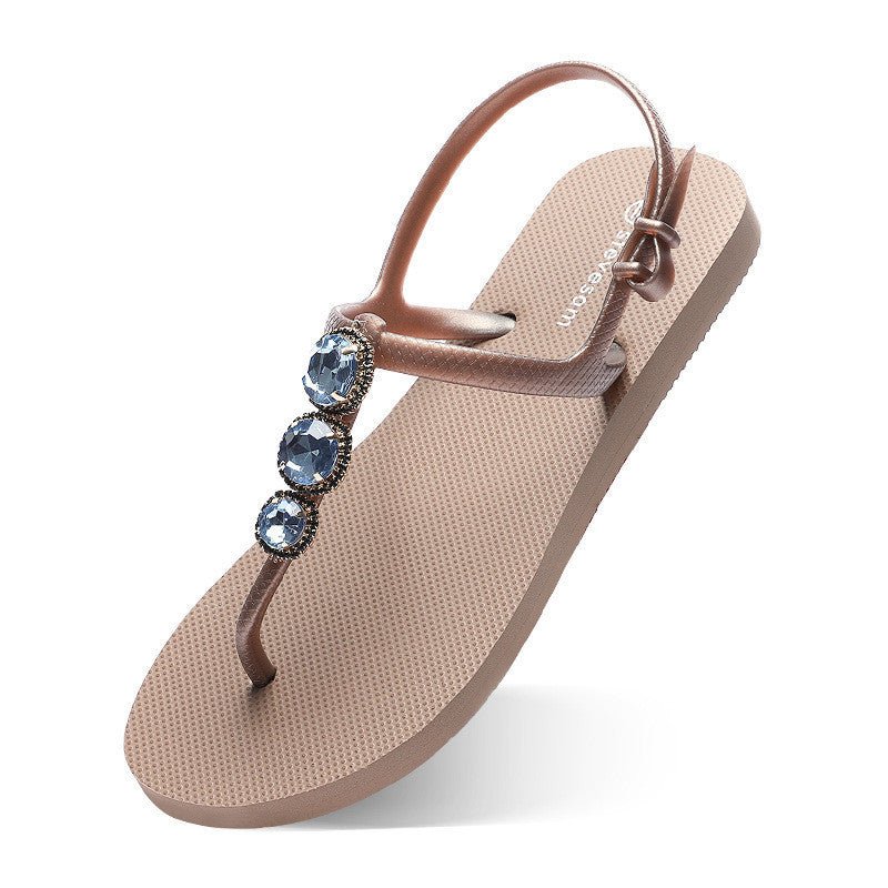 Sandal Slippers Wear Flat Bottom Herringbone Slippers For Women by LUXE AHMAR – Available at LUXE AHMAR