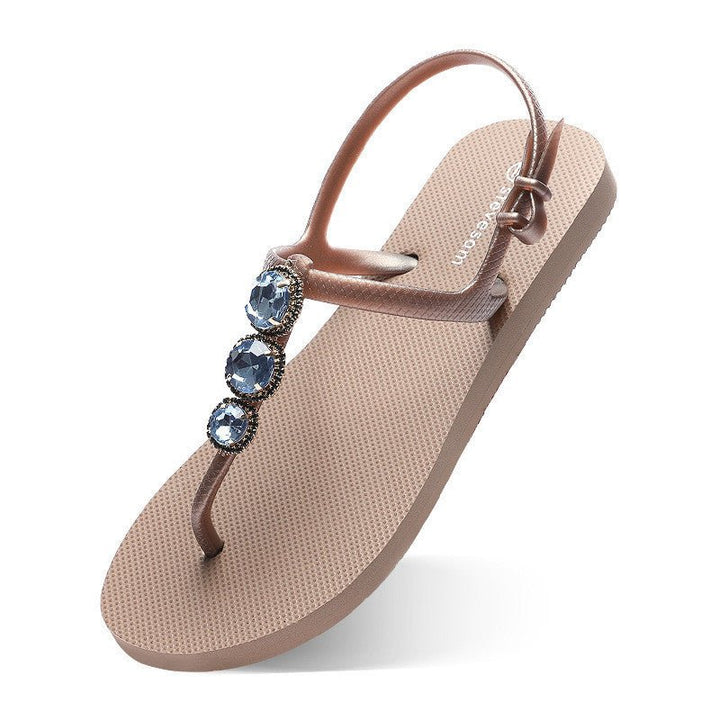 Sandal Slippers Wear Flat Bottom Herringbone Slippers For Women by LUXE AHMAR – Available at LUXE AHMAR