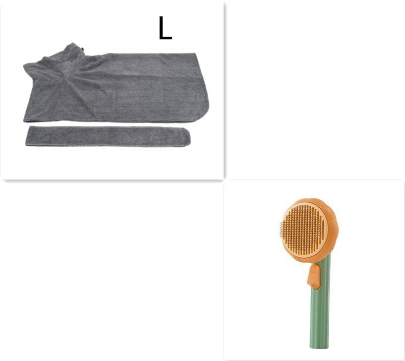 Self - Cleaning Cat & Dog Brush – Handheld Steel Wire Grooming Comb with Hair Removal & Massage Function by LUXE AHMAR – Available at LUXE AHMAR