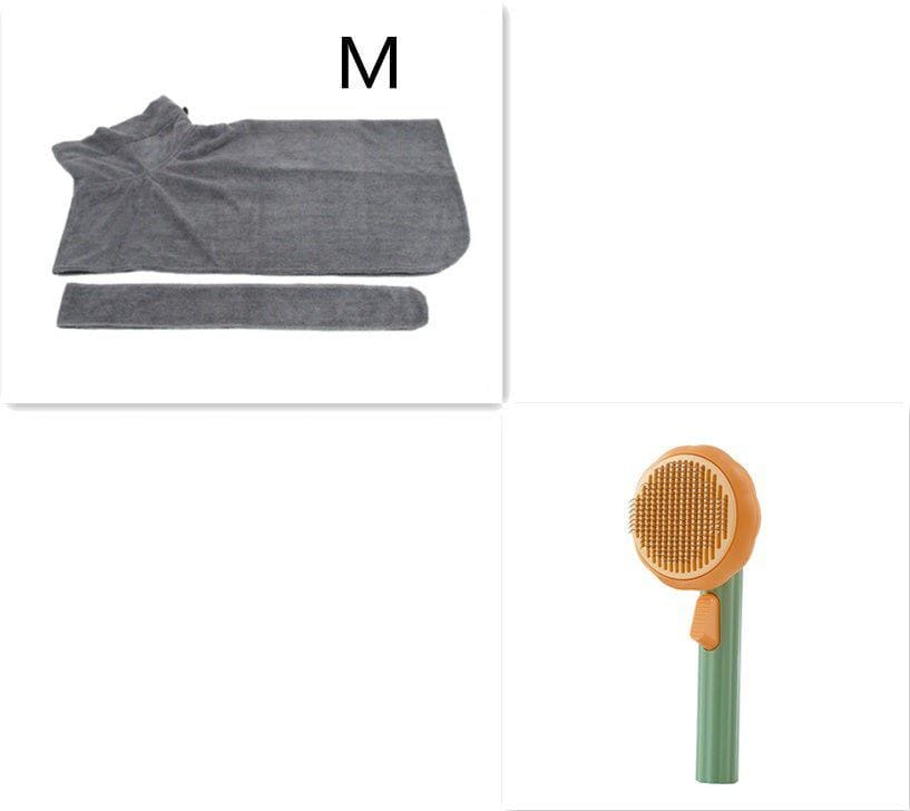 Self - Cleaning Cat & Dog Brush – Handheld Steel Wire Grooming Comb with Hair Removal & Massage Function by LUXE AHMAR – Available at LUXE AHMAR