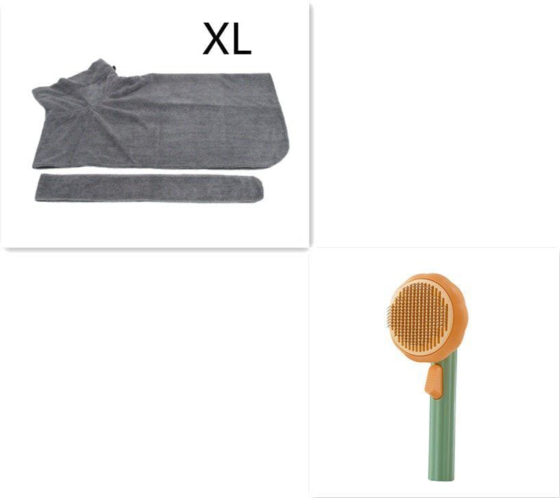 Self - Cleaning Cat & Dog Brush – Handheld Steel Wire Grooming Comb with Hair Removal & Massage Function by LUXE AHMAR – Available at LUXE AHMAR