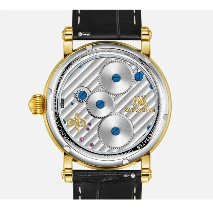 Shanghai Golden Snake Tourbillon Watch – Limited Edition Hand - Wound Mechanical Timepiece with Sapphire Crystal & Leather Strap by Luxe Ahmar – Available at LUXE AHMAR