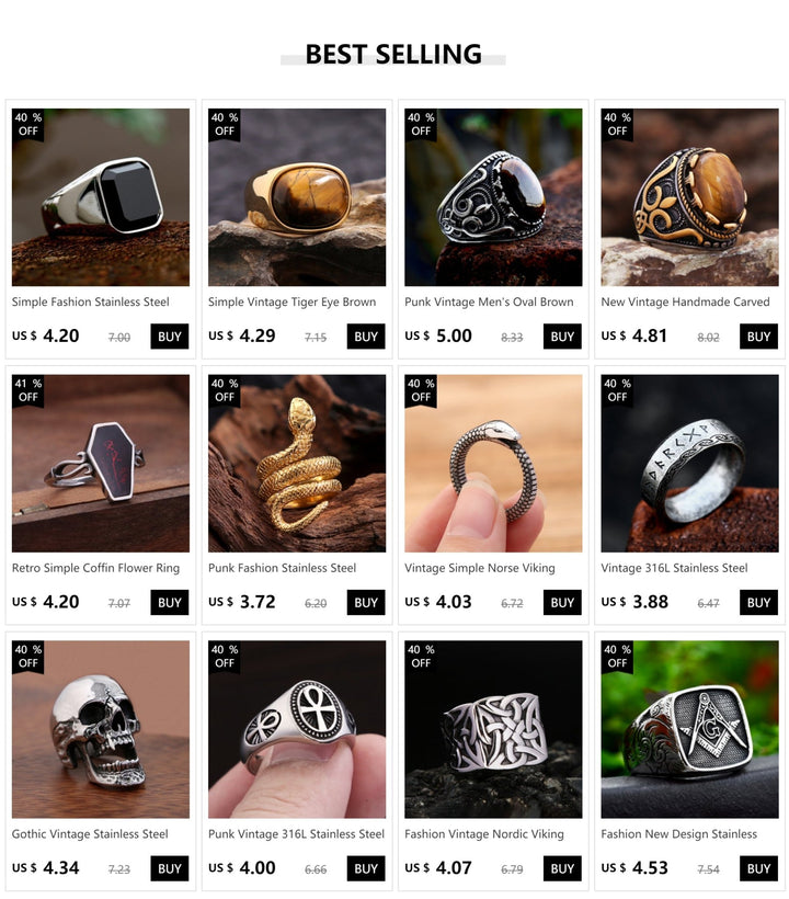 Simple Fashion Stainless Steel Ring with Zircon and Black Agate Stone – High - Quality Wedding Jewelry for Men and Women by Luxe Ahmar – Available at LUXE AHMAR