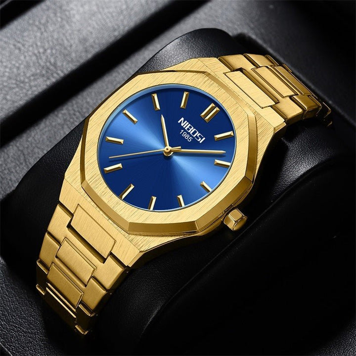 Simple Gold Men's Watch Student Quartz Watch by LUXE AHMAR – Available at LUXE AHMAR
