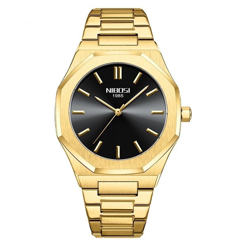 Simple Gold Men's Watch Student Quartz Watch by LUXE AHMAR – Available at LUXE AHMAR
