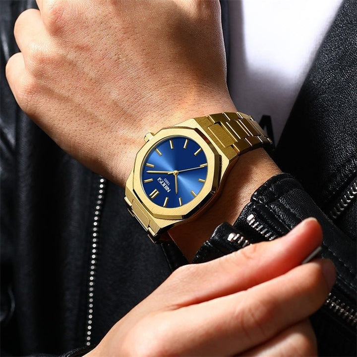 Simple Gold Men's Watch Student Quartz Watch by LUXE AHMAR – Available at LUXE AHMAR