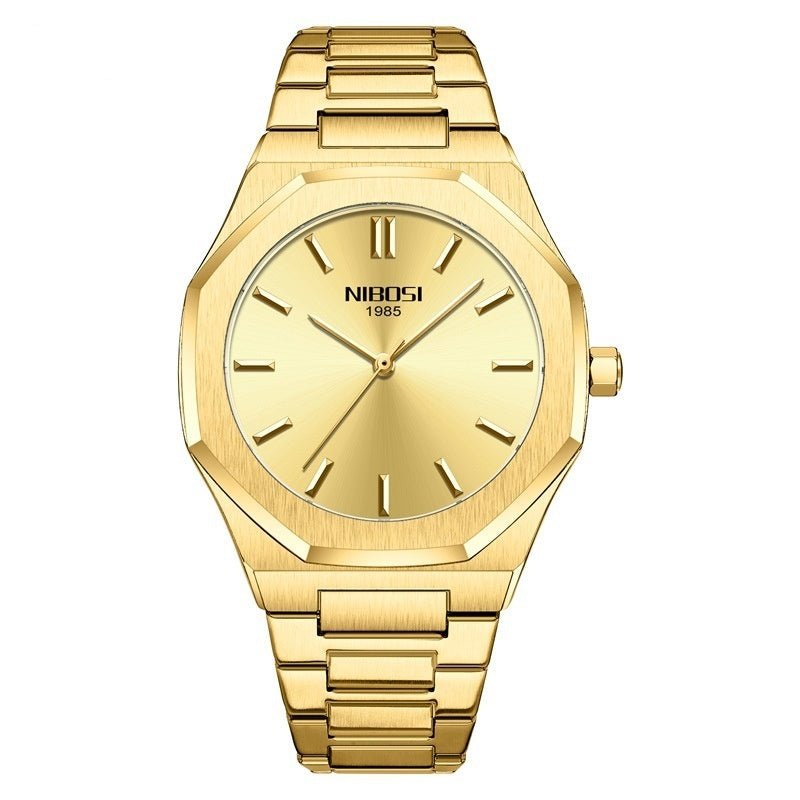 Simple Gold Men's Watch Student Quartz Watch by LUXE AHMAR – Available at LUXE AHMAR