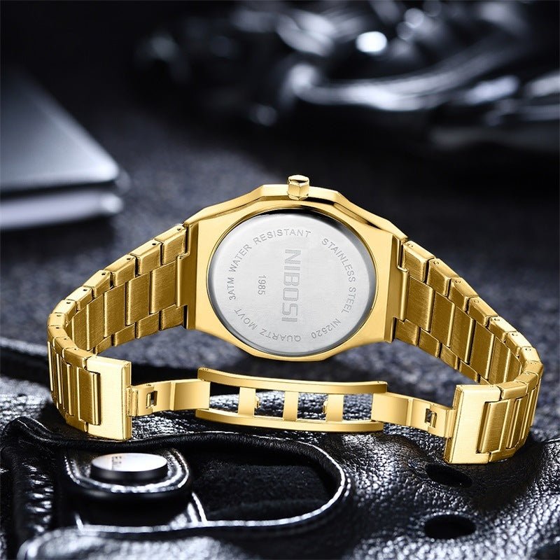 Simple Gold Men's Watch Student Quartz Watch by LUXE AHMAR – Available at LUXE AHMAR