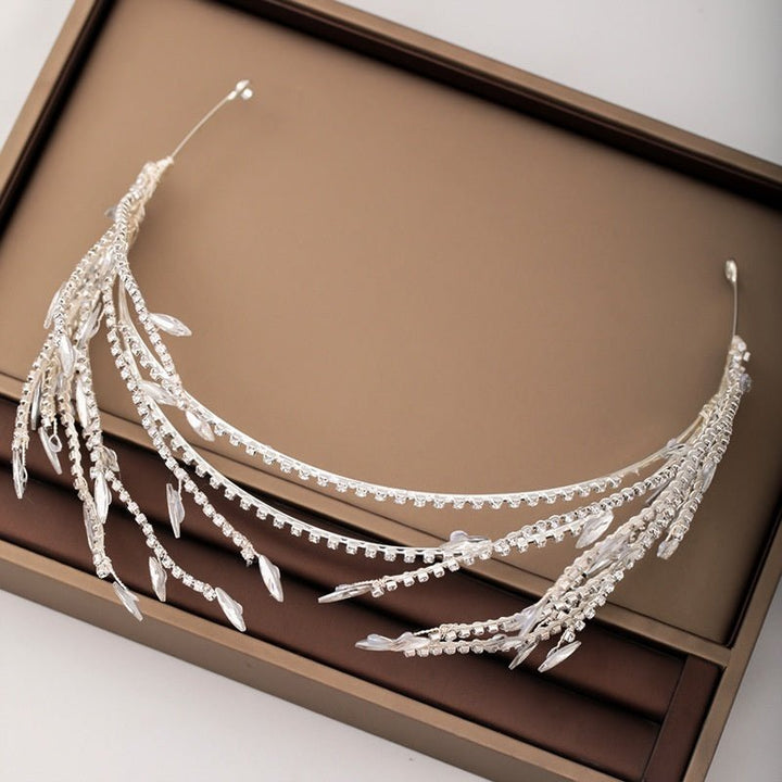 Simple Golden Alloy Double Mesh Headband by Luxe Ahmar – Available at LUXE AHMAR