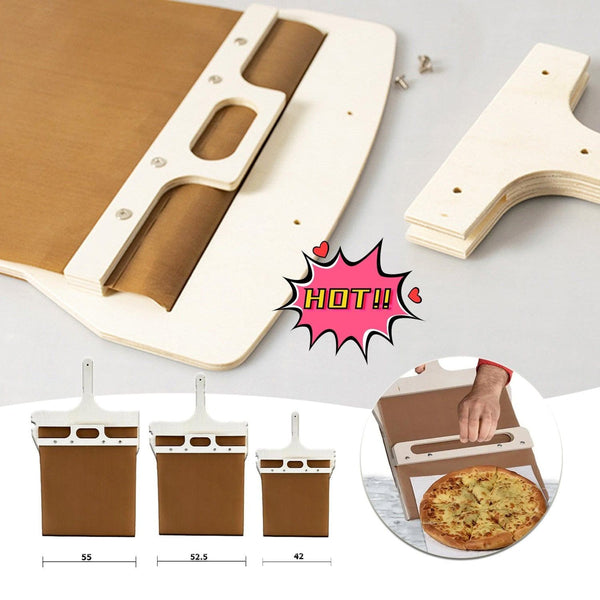 Sliding Wooden Pizza Peel Shovel – 3 Sizes, Non - Stick Pizza Transfer Paddle with Handle for Oven, Bread, Cake & Pastry Serving by LUXE AHMAR – Available at LUXE AHMAR