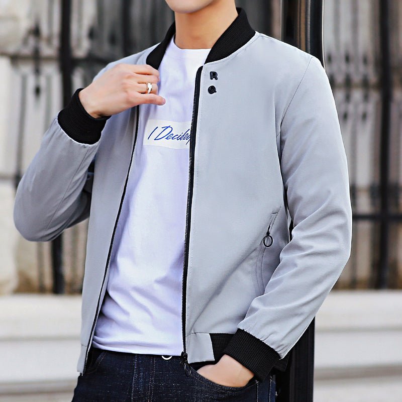Slim stand collar coat baseball uniform men by LUXE AHMAR – Available at LUXE AHMAR