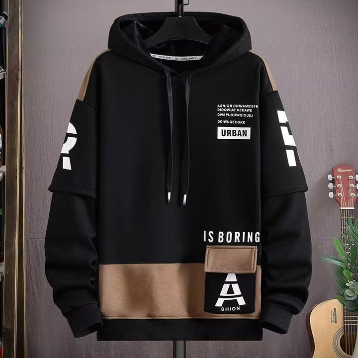 Spring And Autumn Hooded Sweater Fleece - lined Boys And Teenagers Sports Clothing by LUXE AHMAR – Available at LUXE AHMAR