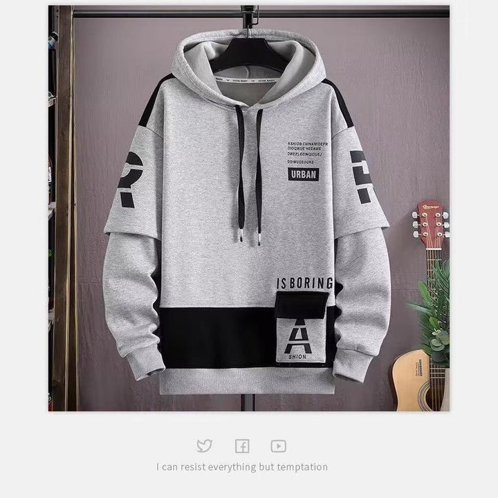 Spring And Autumn Hooded Sweater Fleece - lined Boys And Teenagers Sports Clothing by LUXE AHMAR – Available at LUXE AHMAR