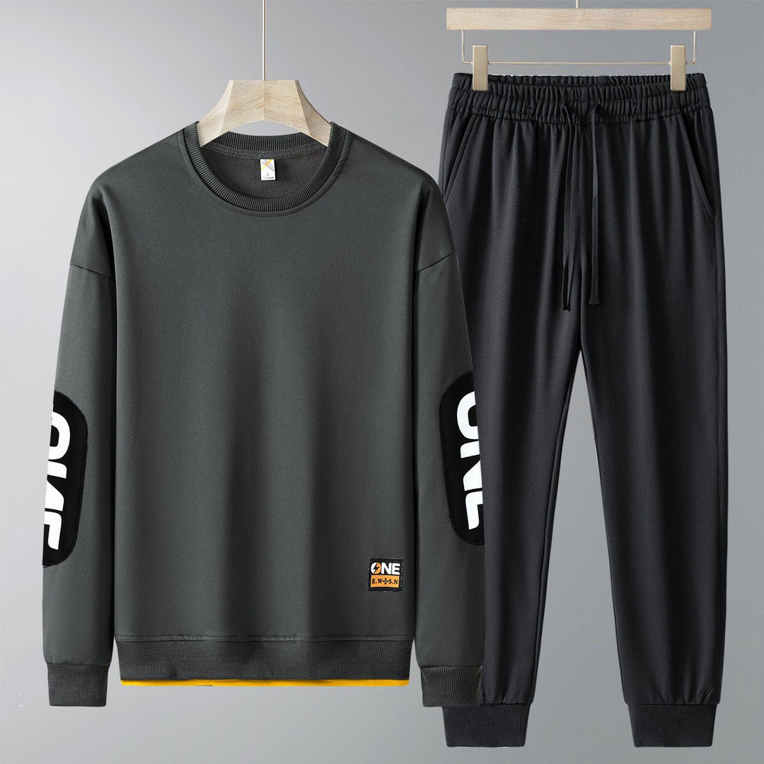 Spring And Autumn New Casual Sweatshirt Trousers Set For Men by LUXE AHMAR – Available at LUXE AHMAR