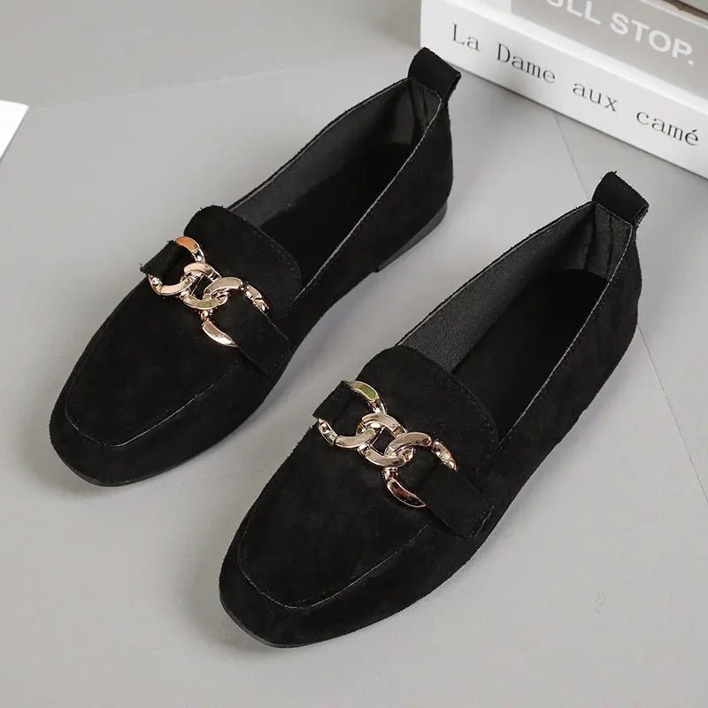 Spring Fashion Metal Loafer Flats for Women – Quality Slip - On Moccasins, Size 35 - 41 by Luxe Ahmar – Available at LUXE AHMAR